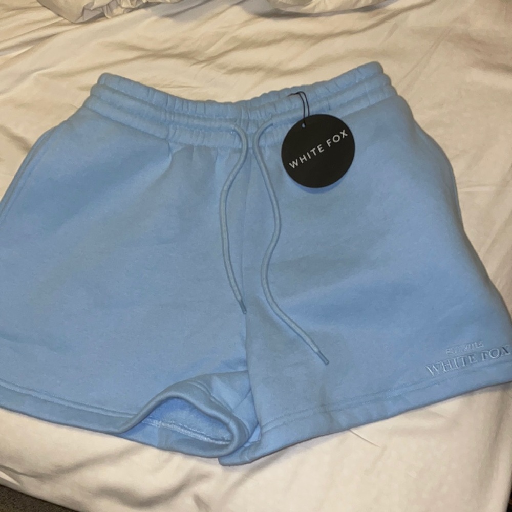 White fox sweat shorts